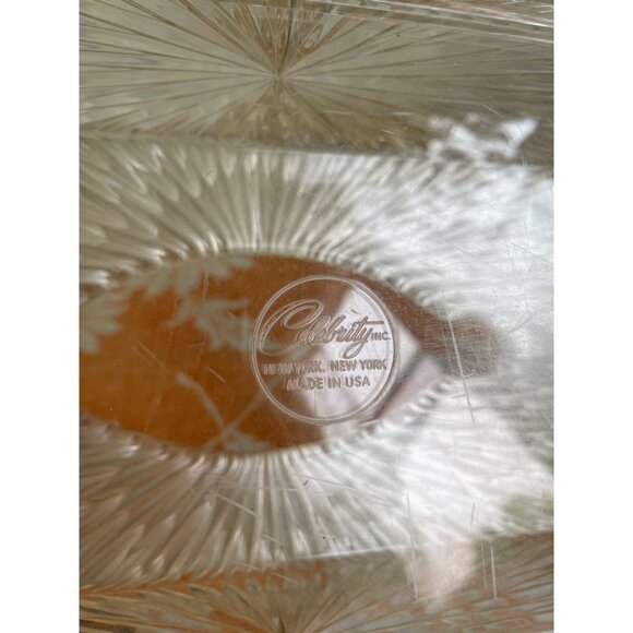 Vintage MCM clear Lucite Sunburst Pattern Tissue Box Cover - Picture 8 of 10